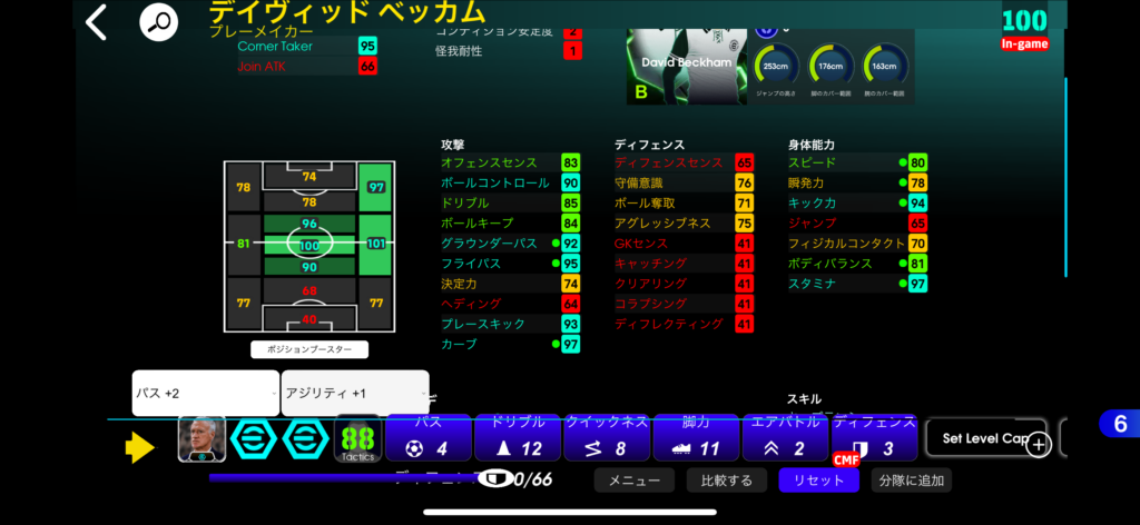 ベッカム　育成